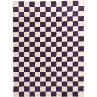 FRAAI Tapis rétro | Gambit Violet/Blanc | 140x200cm | Blanc | Rectangulaire | Tapis