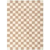 FRAAI Tapis rétro | Gambit Beige/Blanc | 120x170cm | Blanc | Rectangulaire | Tapis