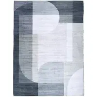 FRAAI Tapis d'extérieur abstrait | Groovy Shapes Vert | 230x330cm | Bleu | Rectangulaire | Tapis d'extérieur