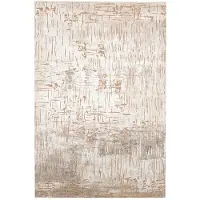 FRAAI Tapis moderne | Hendrix Grunge Crème/Terracotta | 135x195cm | Crème | Rectangulaire | Tapis