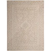 De Onlinewinkelier b.v. Tapis d'extérieur en jute | Atlas Aztec Marron/Crème | 140x200cm | Crème | Rectangulaire | Tapis d'extérieur