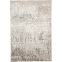 FRAAI Tapis moderne | Hendrix Grunge Crème/Gris | 135x195cm | Gris | Rectangulaire | Tapis