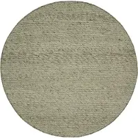 NATURL. Tapis en laine rond | Feline Vert Olive/Chiné | Ø 120cm | Vert | Rond | Tapis