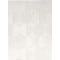 Studio Clarice Tapis en laine | Giselle Circles Blanc | 160x230cm | Blanc | Rectangulaire | Tapis