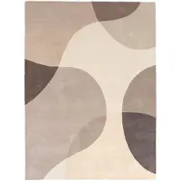Studio Clarice Tapis en laine abstrait | Clarice Marron/Beige | 230x330cm | Marron | Rectangulaire | Tapis