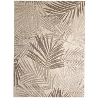 FRAAI Tapis d'extérieur | Tiga Palm Taupe | 140x200cm | Taupe | Rectangulaire | Tapis d'extérieur