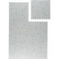 Little Olly Tapis Puzzle en Mousse – Alfie Dots Gris Clair | 120x180cm | Gris | Rectangulaire | Tapis enfants