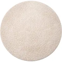 NATURL. Tapis Rond Fluffy – Bobby Crème | Ø 80cm | Crème | Rond | Tapis