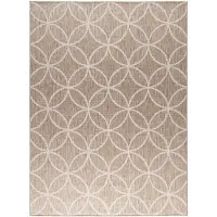 FRAAI Volero - Tapis d’extérieur géométrique – Faro Ripple Beige - 120x170cm