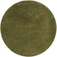 NATURL. Tapis rond à poils longs – Wish Vert | Ø 200cm | Vert | Rond | Tapis