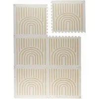 Little Olly Tapis Puzzle en Mousse – Alfie Grid Beige | 120x180cm | Beige | Rectangulaire | Tapis enfants