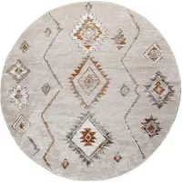 De Onlinewinkelier b.v. Tapis berbère rond | Blend Aztec Beige | Ø 120cm | Beige | Rond | Tapis