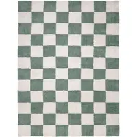 FRAAI Tapis à damier | Blox Vert | 230x330cm | Vert | Rectangulaire | Tapis