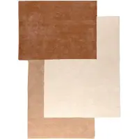 Studio Clarice Tapis abstrait en laine – Jules Crème/Terra | 200x290cm | Terracotta | Forme libre | Tapis