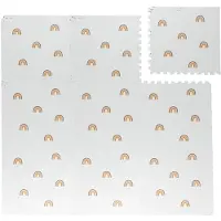 Little Olly Tapis puzzle en mousse | Alfie XL Rainbow Blanc | 180x180cm | Blanc | Rectangulaire | Tapis enfants