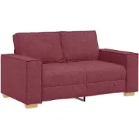 vidaXL Canapé 2 places vin rouge 120 cm Tissu