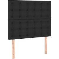 vidaXL Têtes de lit 2 pcs. noir 90x5x78/88 cm similicuir