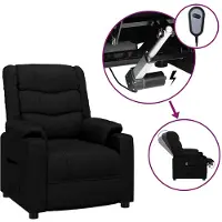 vidaXL Fauteuil relax électrique noir similicuir