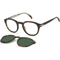 David Beckham Lunettes de soleil - - DB 1080/CS - Couleur HAVANA - Verres verts - Monture ronde