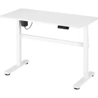 Vdd Bureau assis-debout électrique réglable en hauteur - 118 x 58 cm - blanc