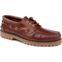 Suitable Chaussures Bateau Cuir Marron