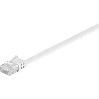 Wentronic goobay - Câble réseau - RJ-45 (M) pour RJ-45 (M) - 10 m - UTP - CAT 5e - moulé, plat - blanc