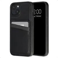IMoshion Coque arrière avec porte-cartes et support pour Apple iPhone 15 - Noir