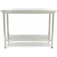 Maxima - Table Gastro en acier inoxydable - 140 x 70 cm - Hauteur réglable