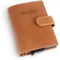 Yoursurprise Porte-cartes en cuir - personnalisé - marron