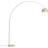 QAZQA Lampadaire Arc Moderne Beige avec Base en Marbre - XXL