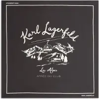 Karl Lagerfeld Écharpe 'Après Ski Club' noir / blanc