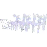 vidaXL Rennes Traîneau Décoration de Noël 320 LEDs Acrylique
