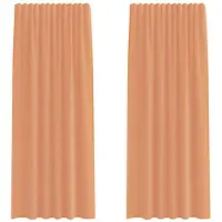 vidaXL Voile Rideaux avec passants 2 pcs. Rouge terracotta 140x245 cm