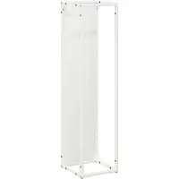 vidaXL Étagère à bois de chauffage Blanc 25x25x100 cm Acier laminé à froid