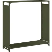 vidaXL Étagère à bois de chauffage vert olive 90x28x90 cm Acier laminé à froid