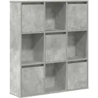 vidaXL Bibliothèque gris béton 89x24x101,5 cm bois d'ingénierie