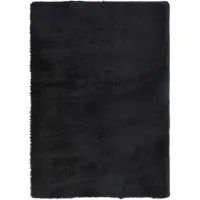 vidaXL Tapis shaggy à poils longs NAVARRA noir 160x230 cm polyester