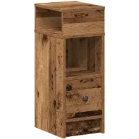 vidaXL Table de chevet avec tiroir en bois ancien 25x31x66 cm