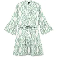 Vero Moda Melba 3/4 Sleeve Short Dress Vert XL Femme