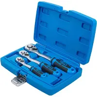 Bgs Jeu de cliquets réversibles à denture fine 6,3 mm (1/4") - 10 mm (3/8") - 12,5 mm (1/2") 3pcs - 621