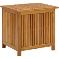 vidaXL Coffre de jardin "Pelm" en bois massif d'acacia huilé. Dimensions (L/H/P) 60x58x50 cm