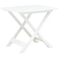 vidaXL Table de jardin "Preußlitz" en plastique blanc. Dimensions (L/H/P) 79x70x72 cm