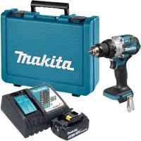 Makita Perceuse-visseuse à percussion sans fil DHP 489 RT1E 18 V 73 Nm sans balais + 1 batterie 5,0 Ah + chargeur + mallette