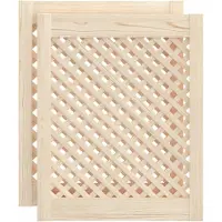 vidaXL Portes d'armoires en treillis 2 pcs 49,5x61,5 cm pin massif