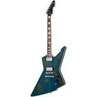 Schecter E-1 Electro Resin Transparent Blue guitare électrique