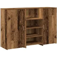 vidaXL Comptoir de réception imitation vieux bois 155x50x103,5 cm Matériau dérivé du bois