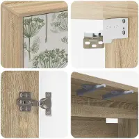 vidaXL Meuble TV mural GOTHA, 69 x 33 x 40 cm, imitation chêne Sonoma
