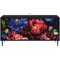 vidaXL Meuble TV KIEL, 102 x 33 x 51 cm, noir, imitation chêne