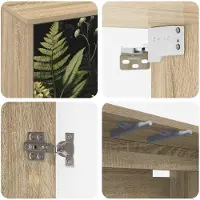 vidaXL Meuble TV mural RHENEN, 69 x 33 x 40 cm, imitation chêne Sonoma