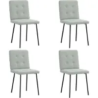 vidaXL Chaises de salle à manger 4 pcs. Gris clair velours